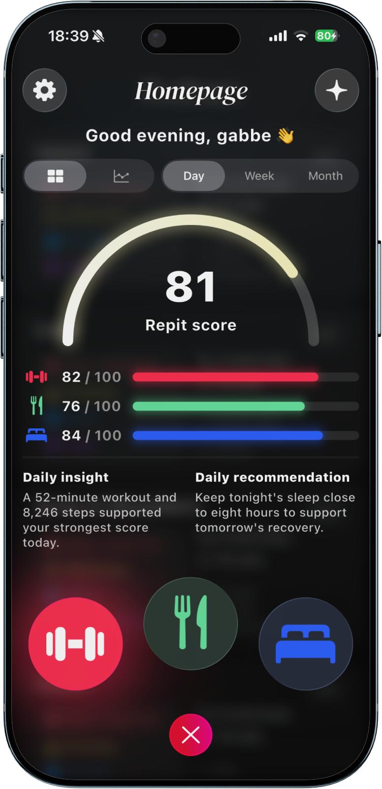 Repit homepage screen